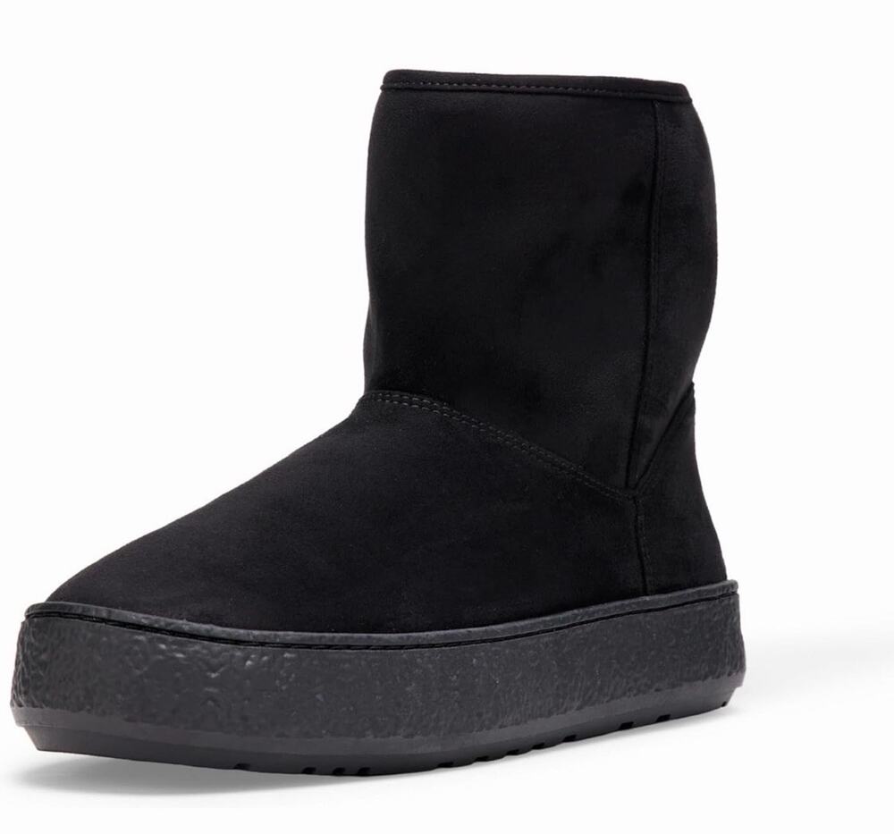 Amazon Essentials Faux Fur Lined Low Ankle Boots Black Girls 3